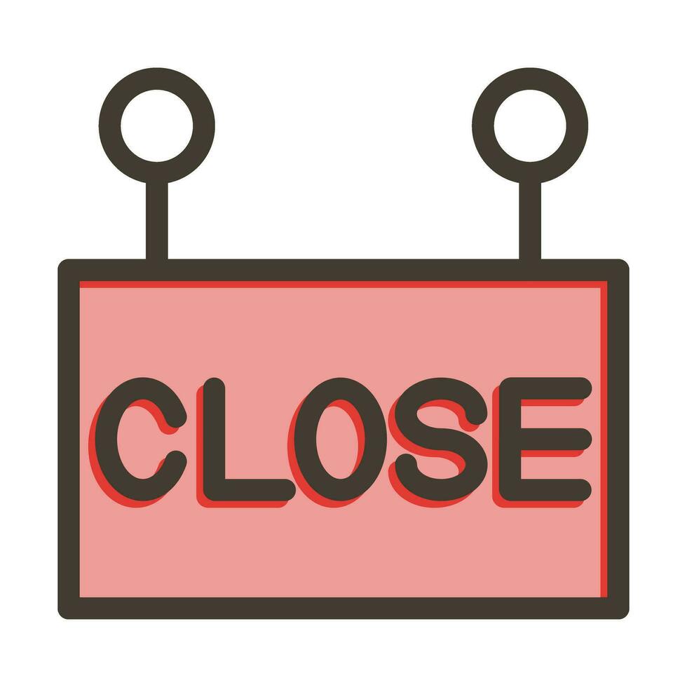 Close Thick Line Filled Colors For Personal And Commercial Use. vector