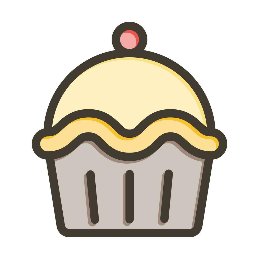 Pastry Thick Line Filled Colors For Personal And Commercial Use. vector