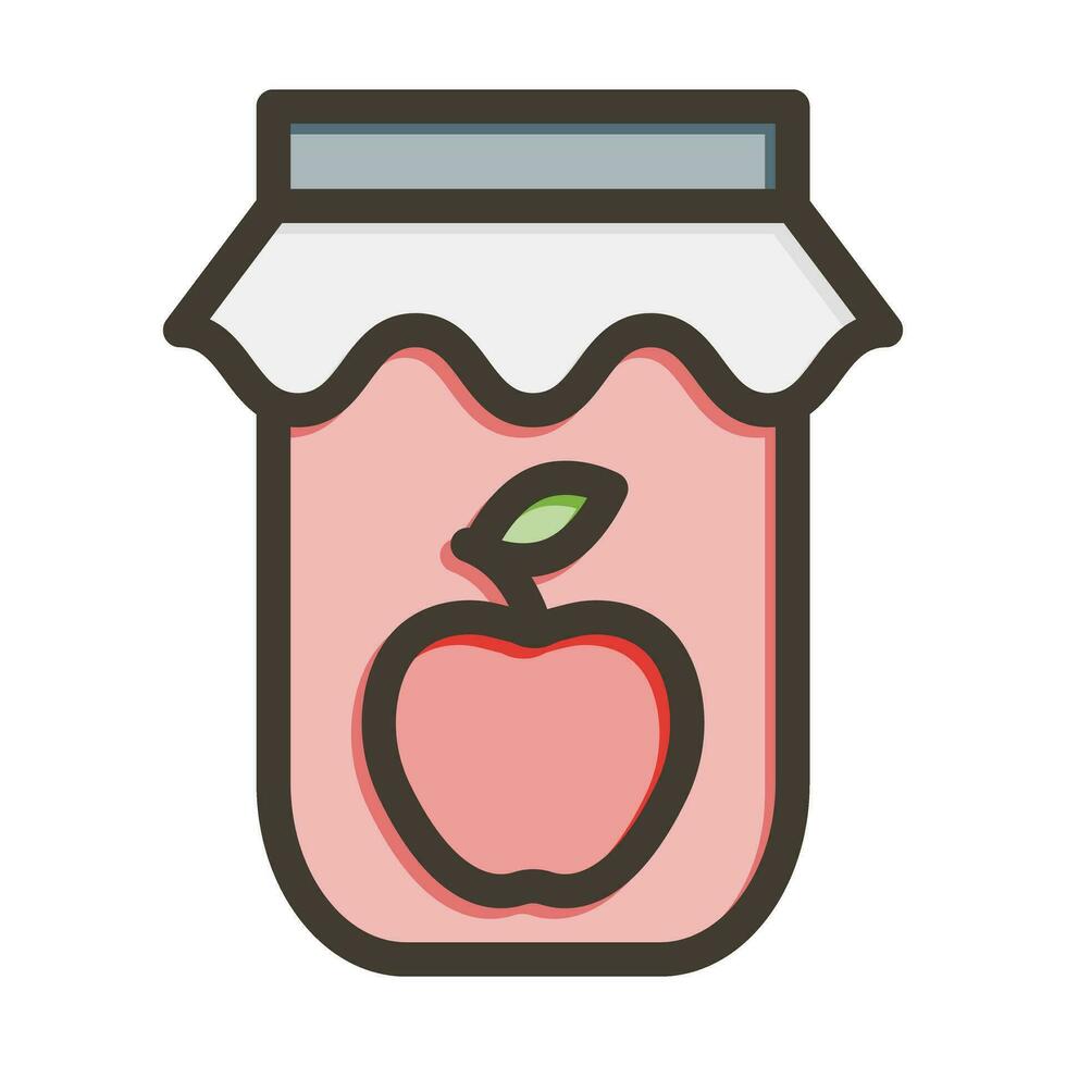 Jam Thick Line Filled Colors For Personal And Commercial Use. vector