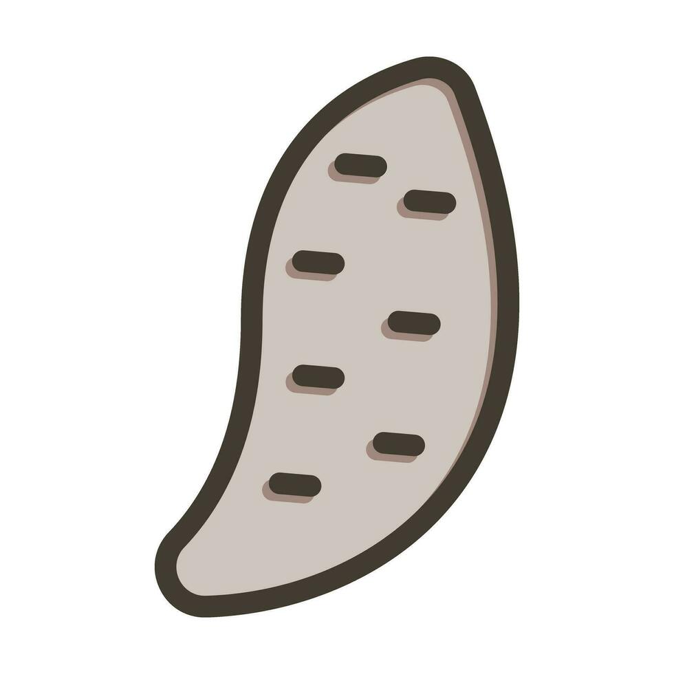 Yam Thick Line Filled Colors For Personal And Commercial Use. vector