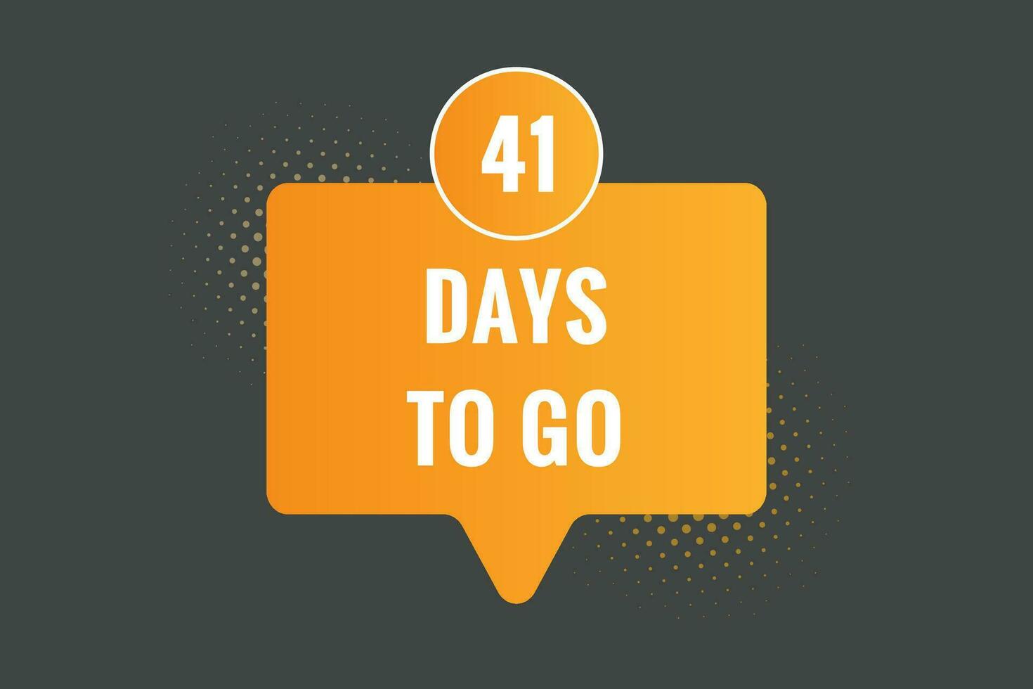 41 days to go countdown template. 41 day Countdown left days banner design vector
