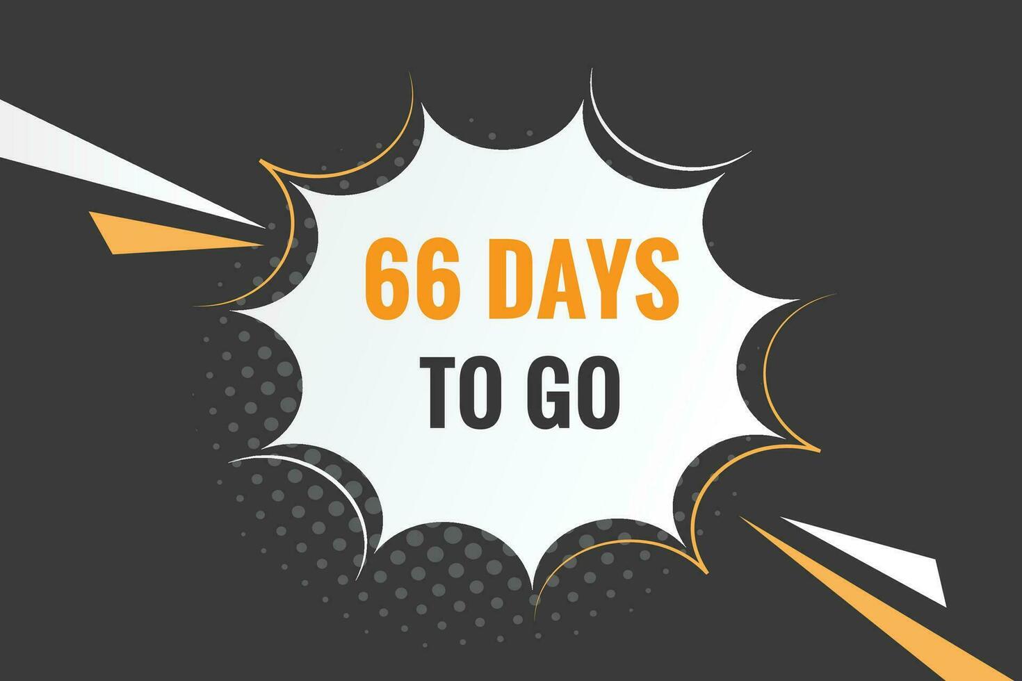 66 days to go countdown template. 66 day Countdown left days banner design vector