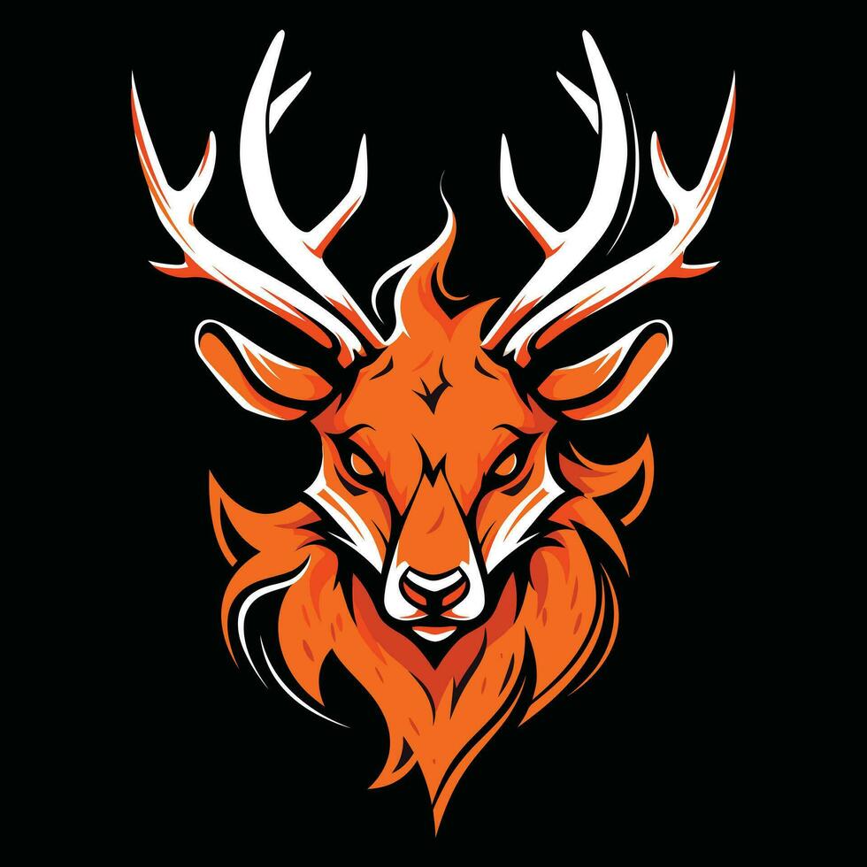 Deer Head Mascot Logo for Esport. Deer T-shirt Design. Deer Logo. Deer Sticker vector