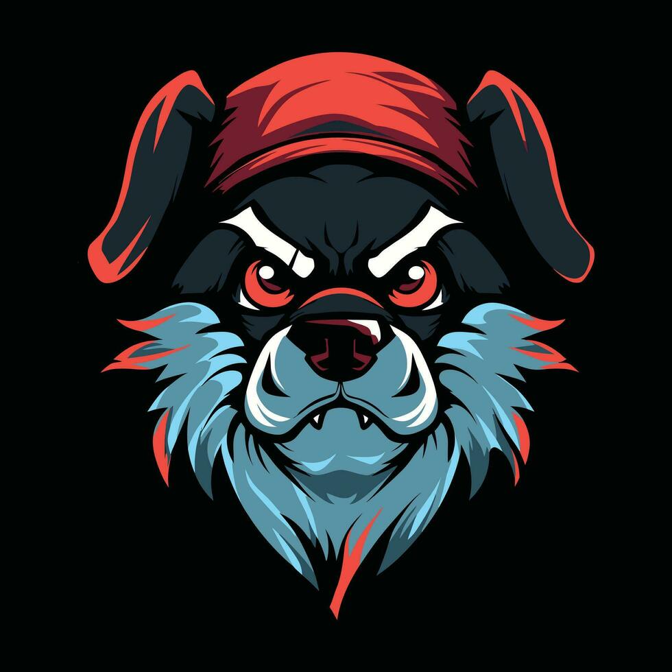 Cute Dog Head Mascot Logo for Esport. Cute Dog T-shirt Design. Cute Dog Logo. Cute Dog Sticker vector