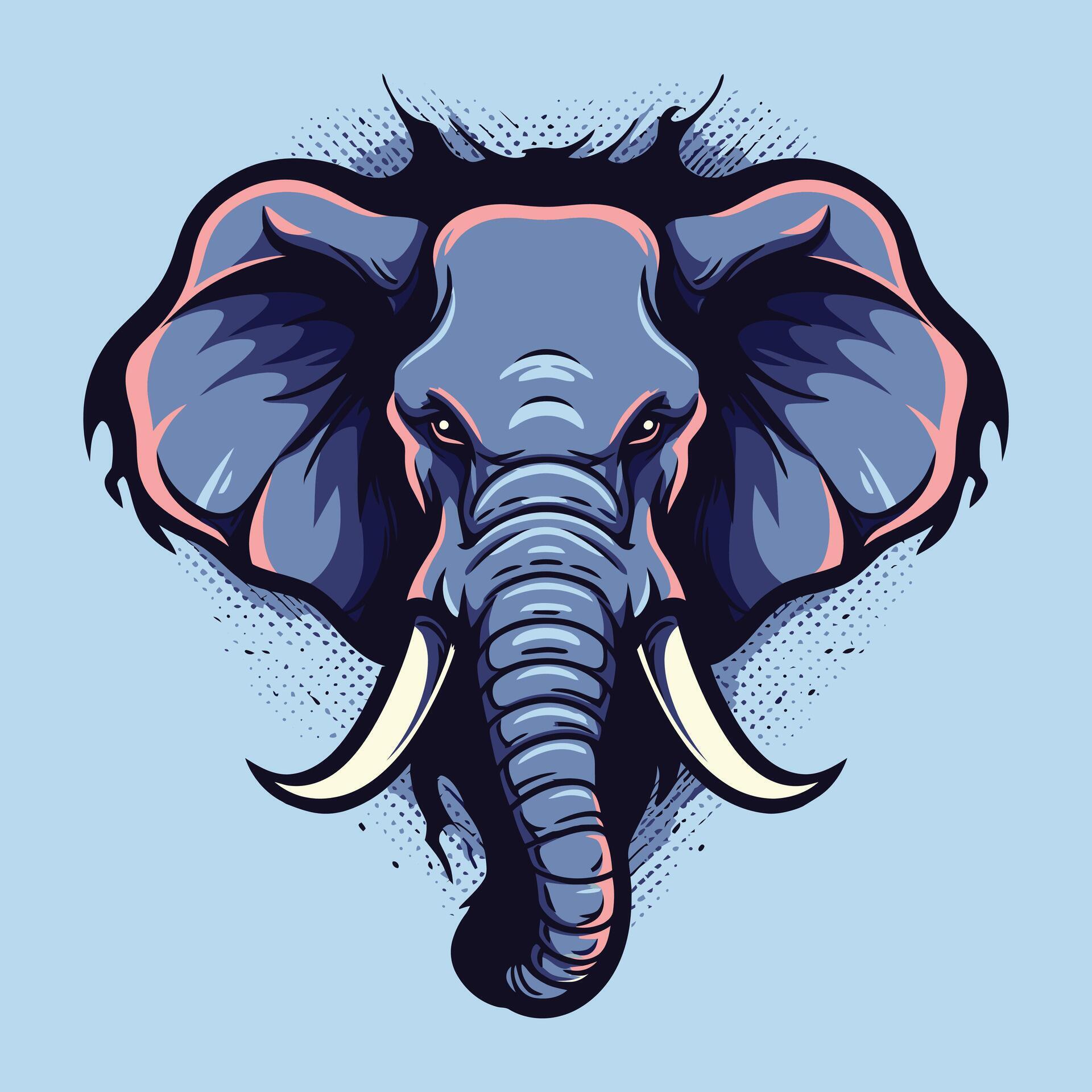 Elephant Head Mascot Logo for Esport. Elephant T-shirt Design. Elephant ...