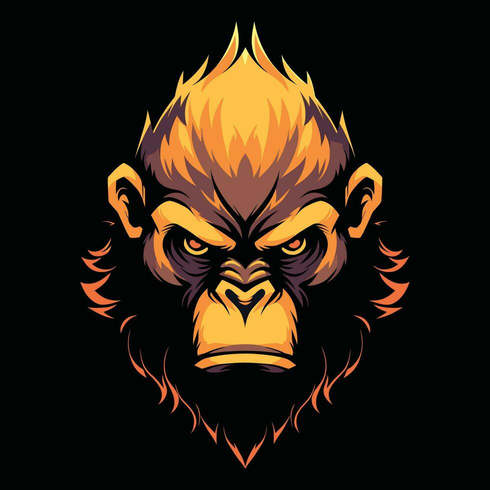 gorila mascota logo para deporte gorila camiseta diseño. gorila logo. gorila pegatina vector