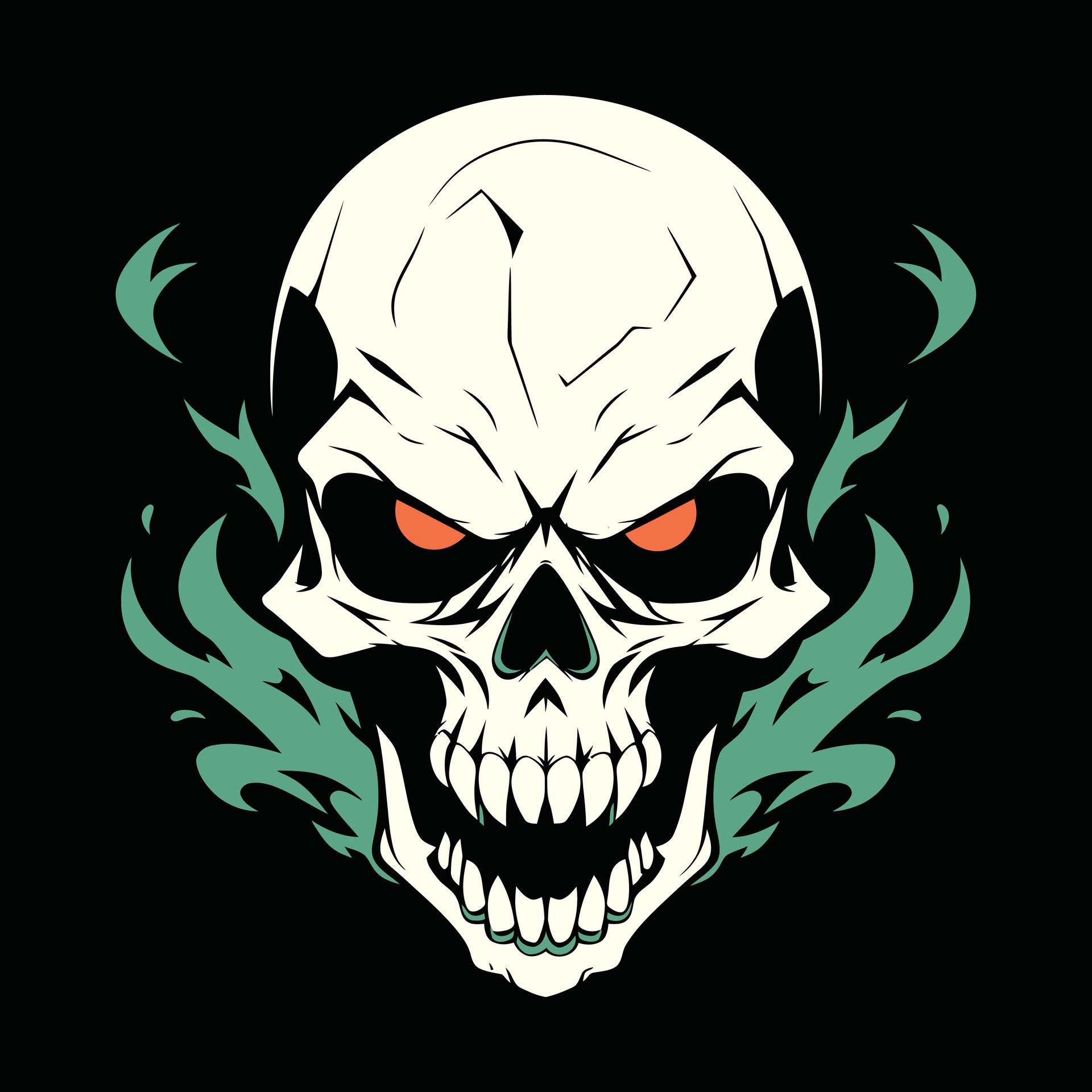 Skull Mascot Logo for Esport. Skull T-shirt Design. Skull Logo. Skull