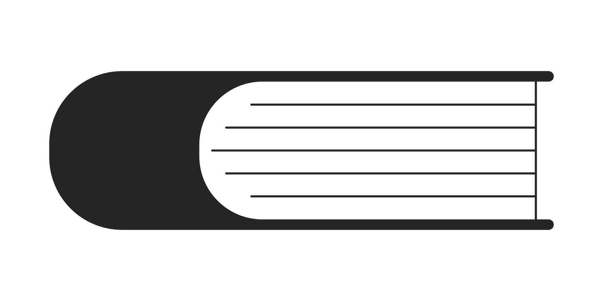Closed book flat monochrome isolated vector object. Editable black and white line art drawing. Simple outline spot illustration for web graphic design