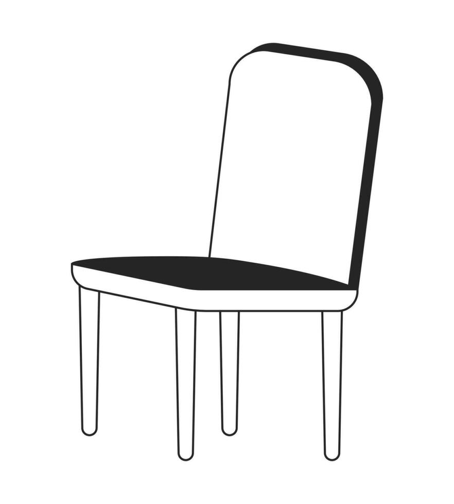 cómodo oficina silla plano monocromo aislado vector objeto. mueble para decoración habitación. editable negro y blanco línea Arte dibujo. sencillo contorno Mancha ilustración para web gráfico diseño