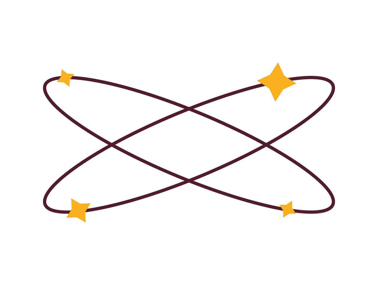 Dizzy stars semi flat colour vector object. Spinning head. Unsteady unwell reaction. Heat stroke. Editable cartoon clip art icon on white background. Simple spot illustration for web graphic design