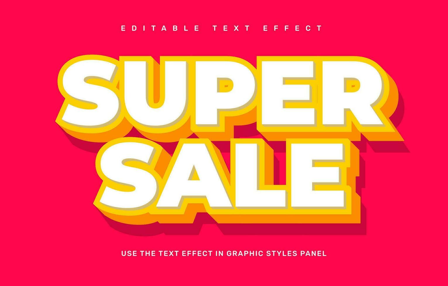 Super sale editable text effect template vector
