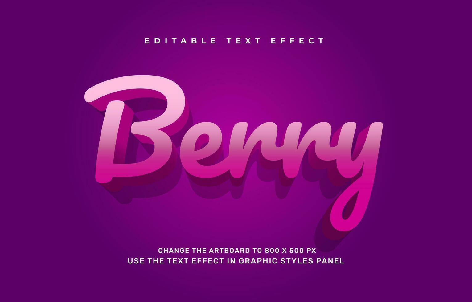 berry text effect vector
