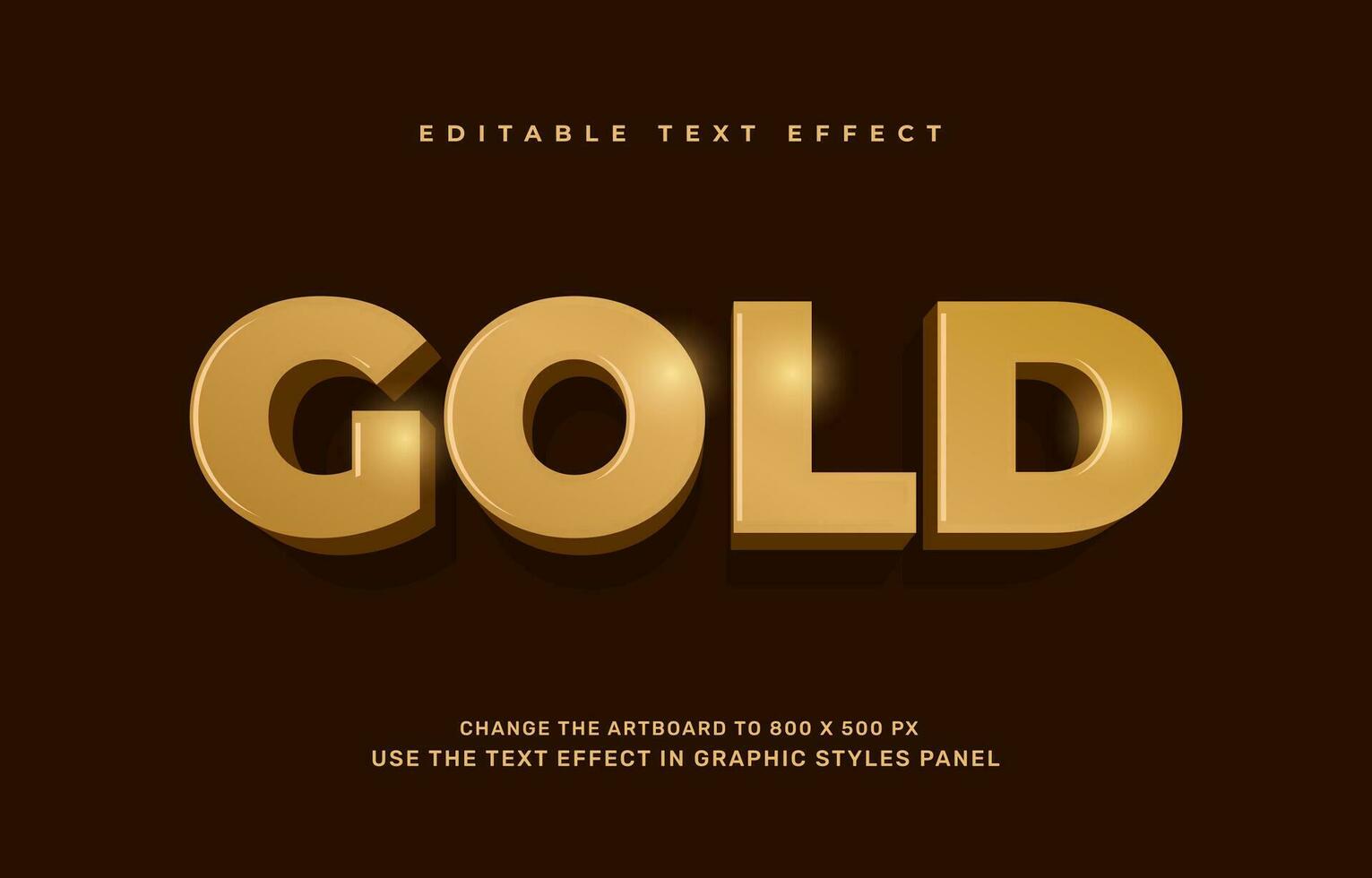 Gold text effect vector