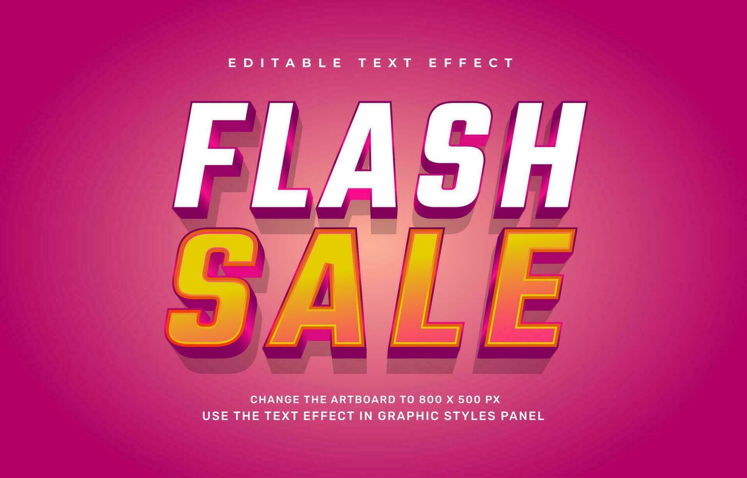 Flash sale text effect vector