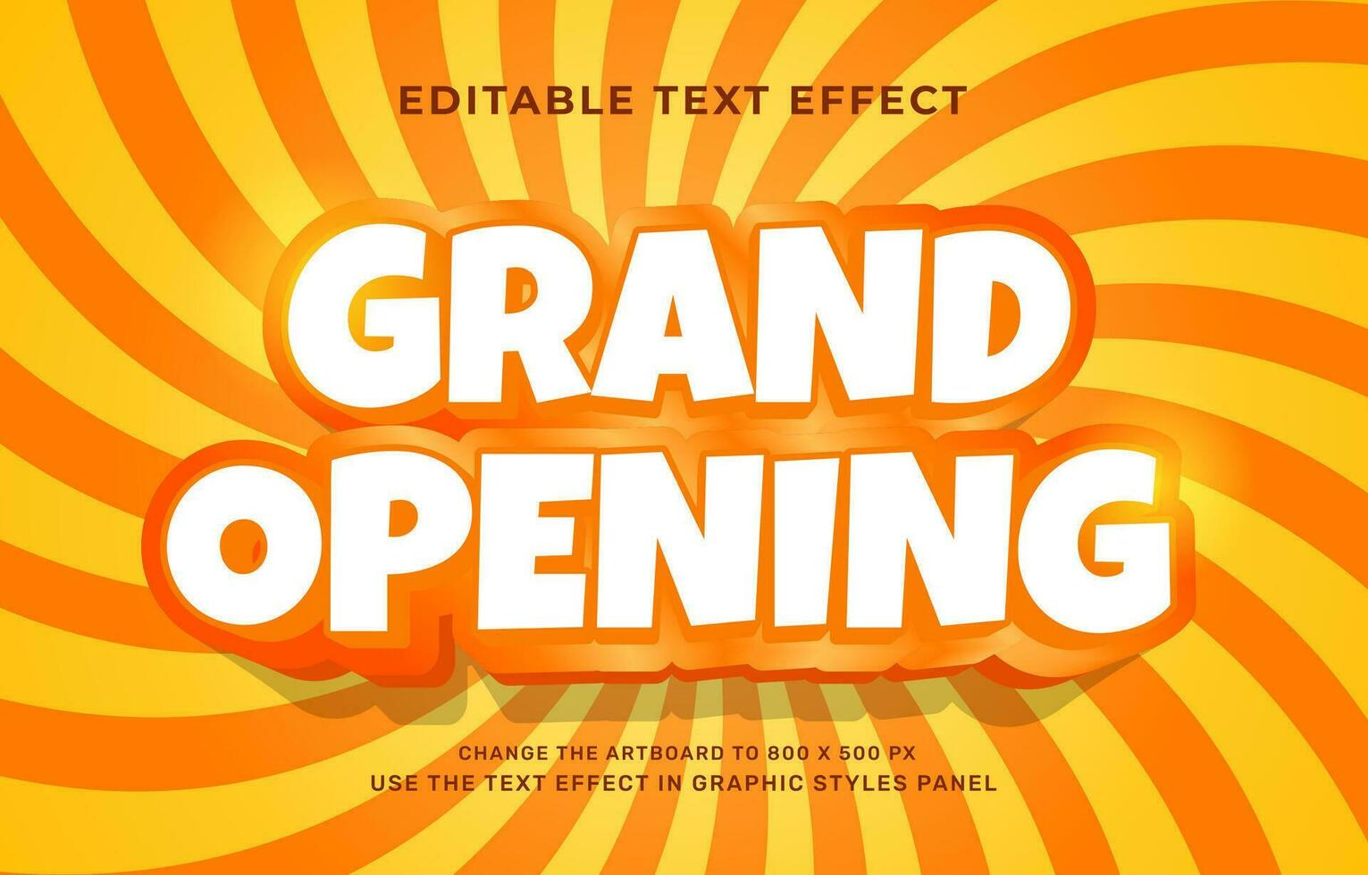 Grand Opening text effect vector