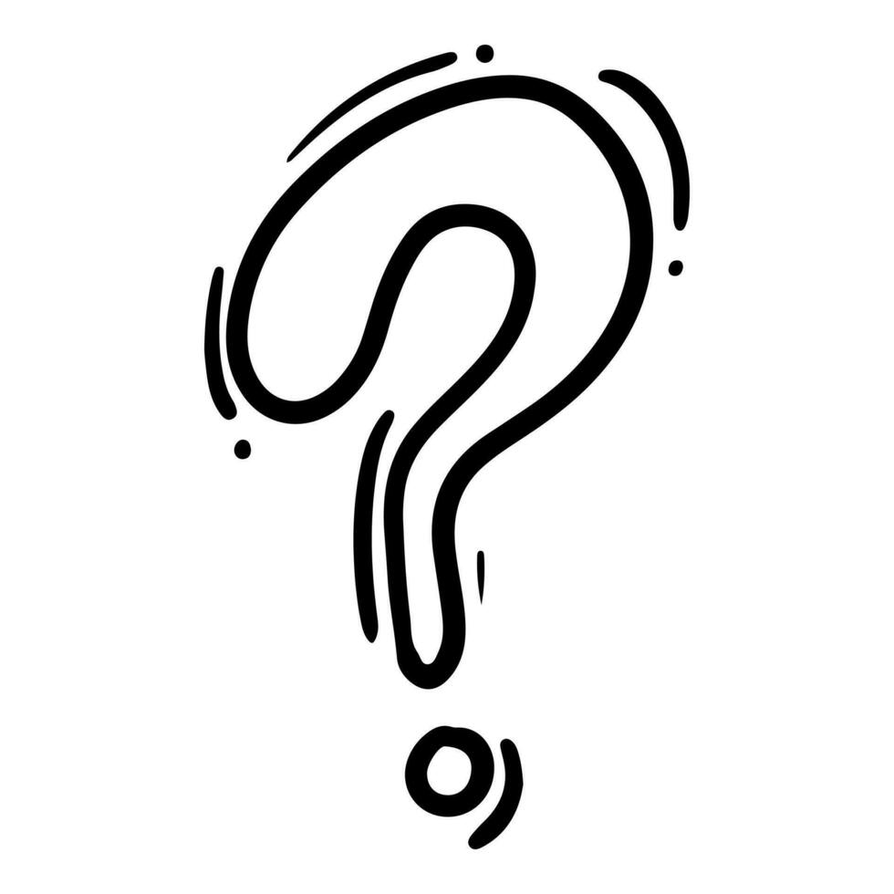 Doodle sketch style of question marks hand drawn illustration. for concept design. vector