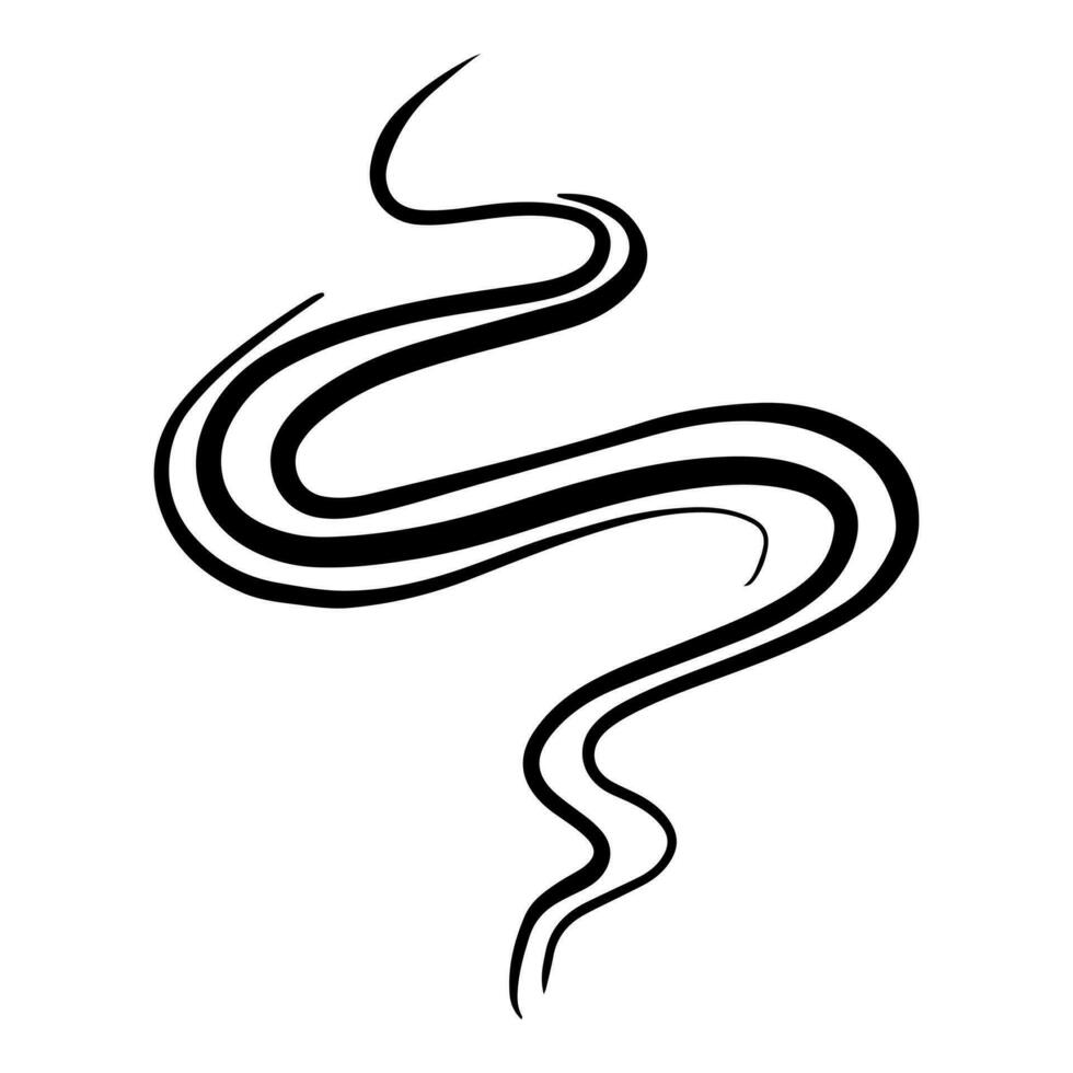 Doodle sketch style of smoke symbol drawn illustration for concept design. vector