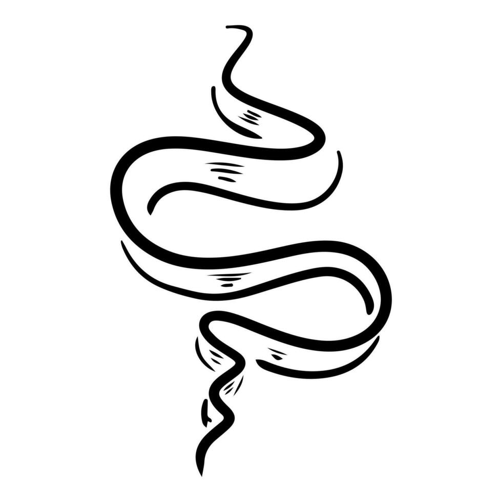 Doodle sketch style of smoke symbol drawn illustration for concept design. vector