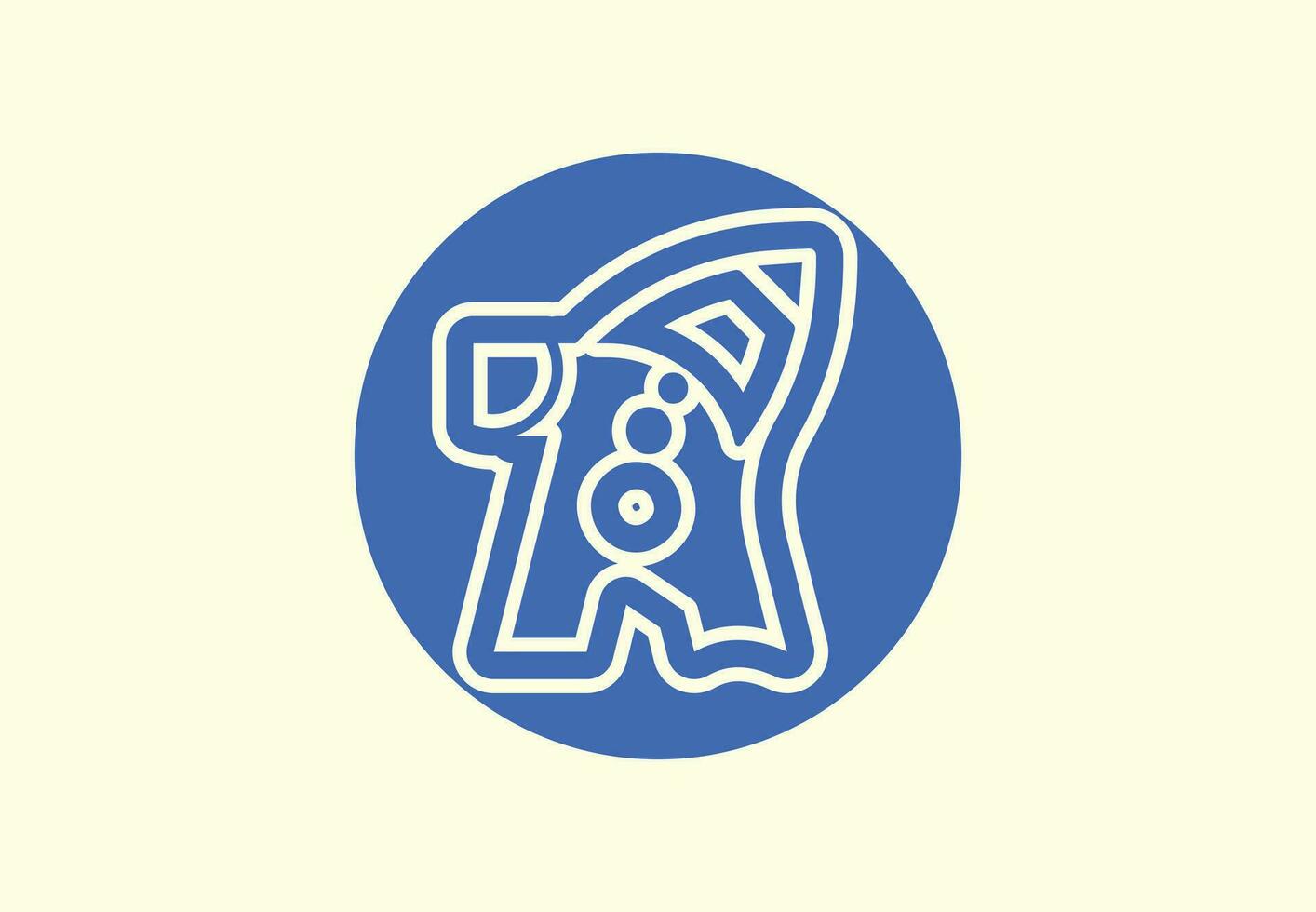 A creative letter rocket logo and icon design template vector