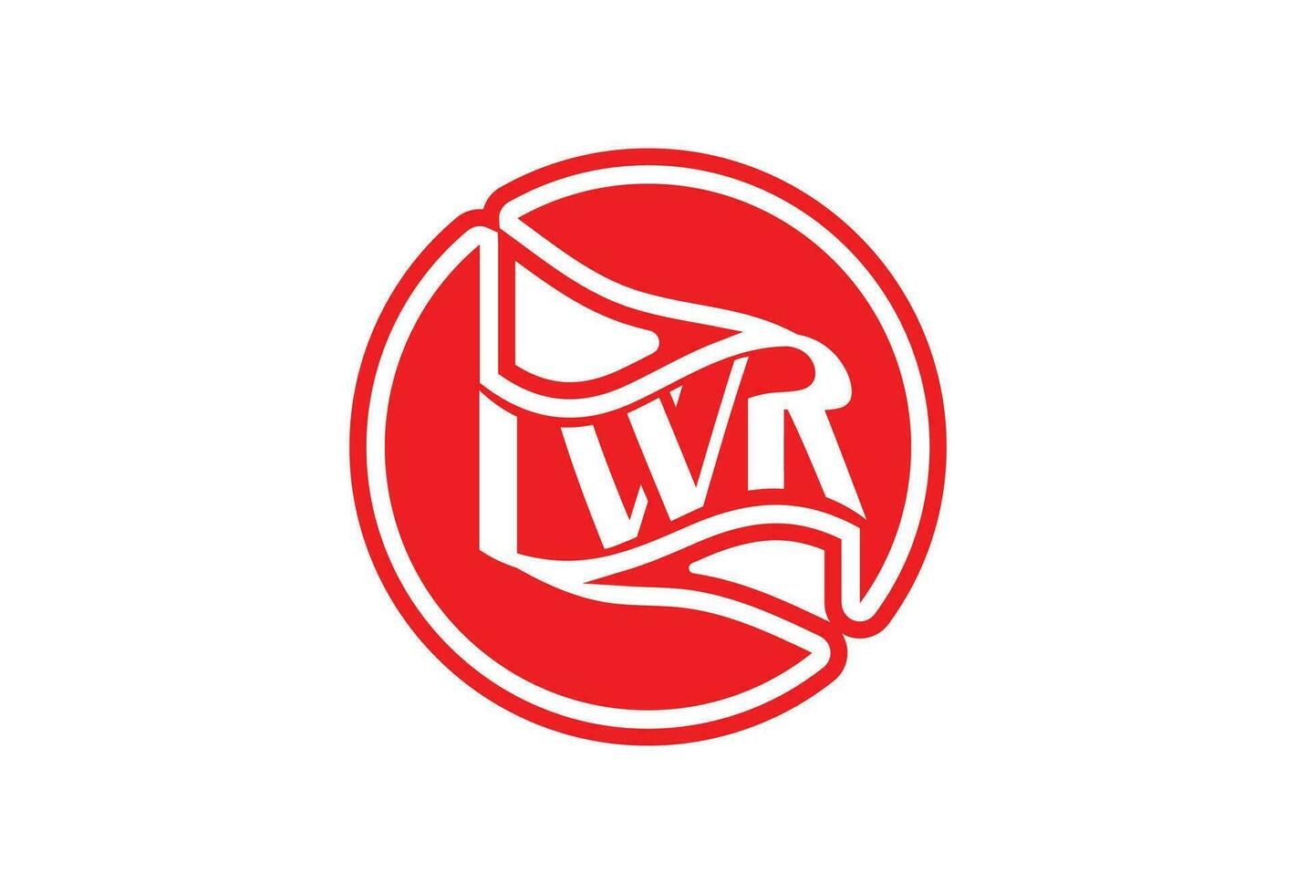 LWR letter logo and icon design template vector
