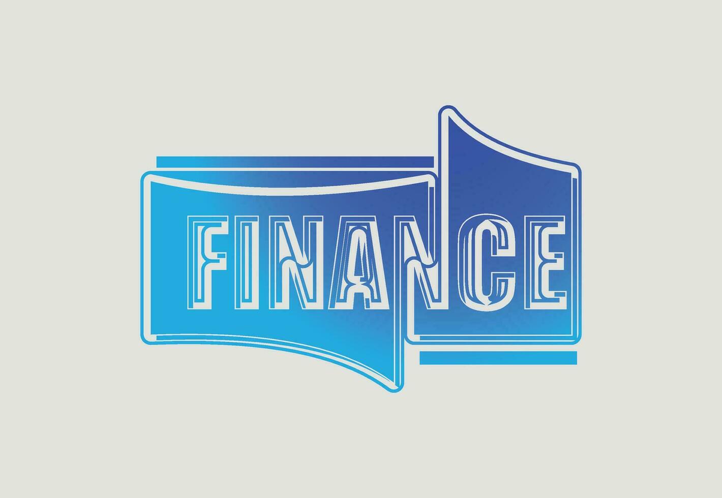 Finanzas letra logo y icono diseño modelo vector