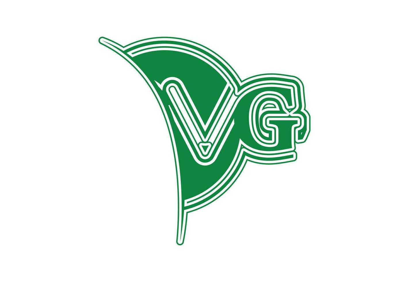 vg letra logo y icono diseño modelo 01 vector