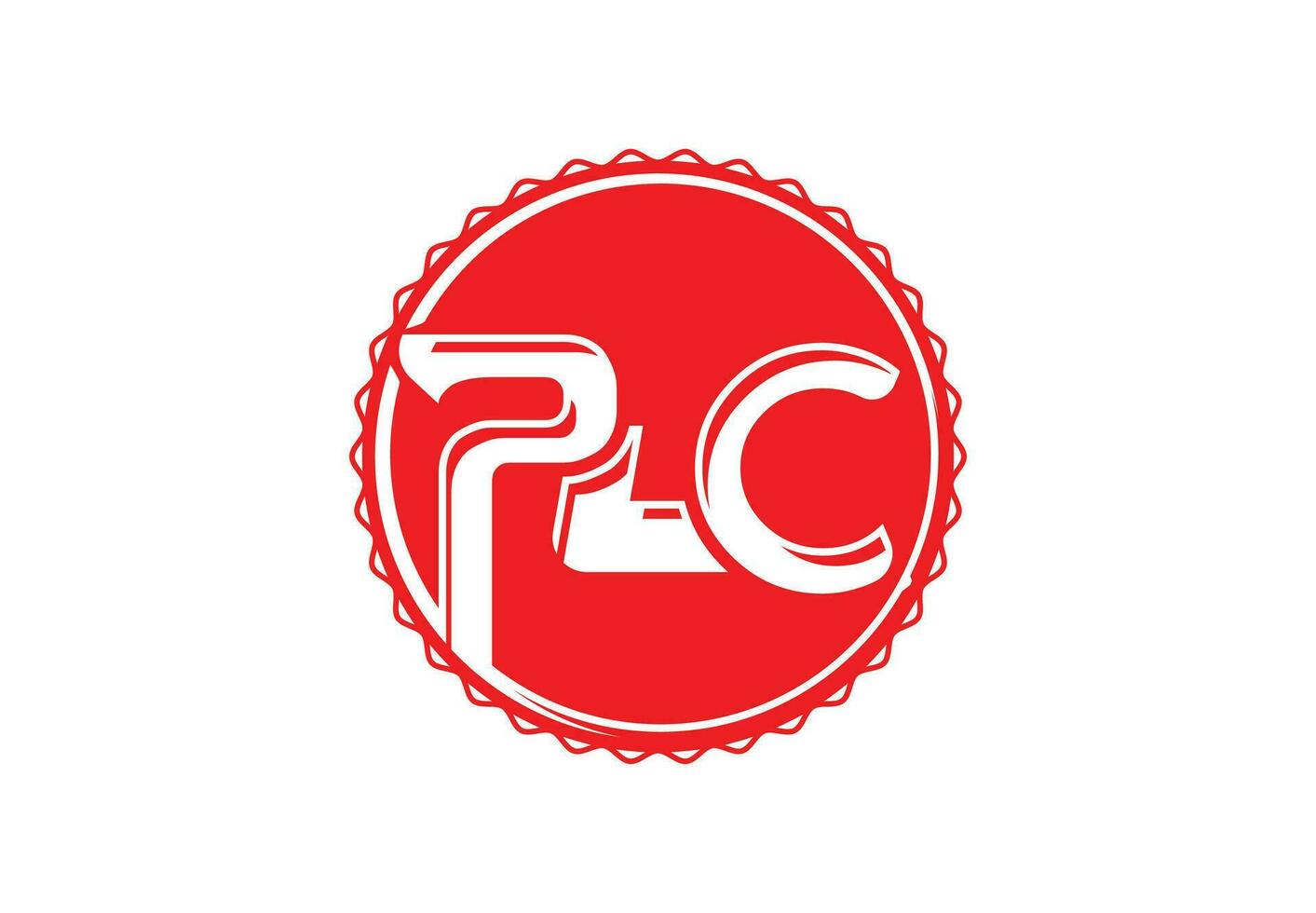 PLC letter logo and icon design template 2 vector