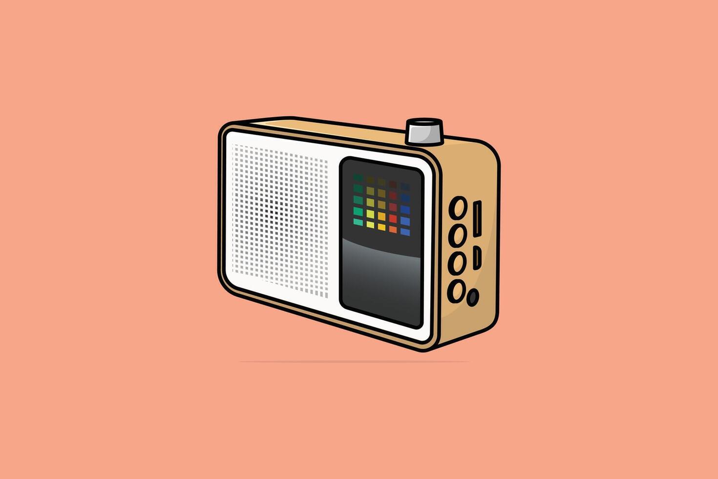 Colorful Music Tape vector illustration. Technology recreation icon