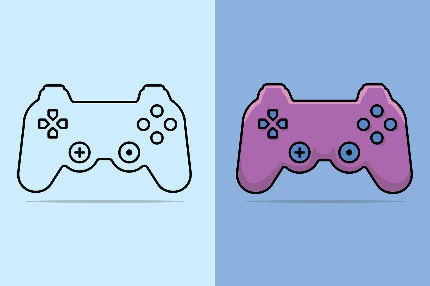 Game Console vector illustration. Sports gaming objects icon concept. Joystick gamepad game console or game controller vector design with shadow.