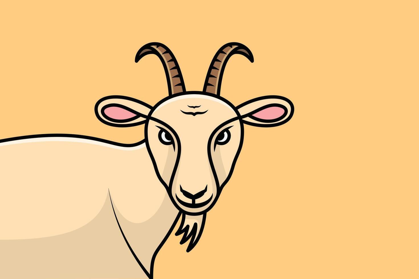 linda cabra animal vector ilustración. animal objeto icono concepto. granja animal cabra dibujos animados personaje. eid adha Mubarak concepto.