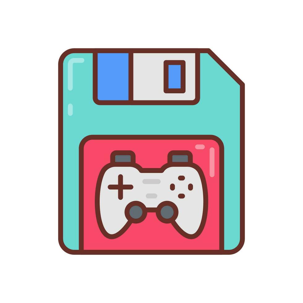 salvar juego icono en vector. ilustración vector