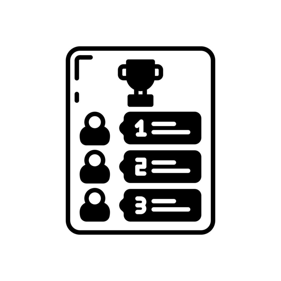 Esports leaderboard icon in vector. Illustration vector