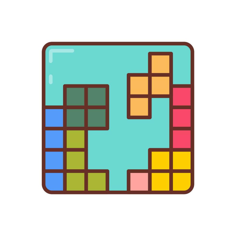 Tetris icon in vector. Illustration vector