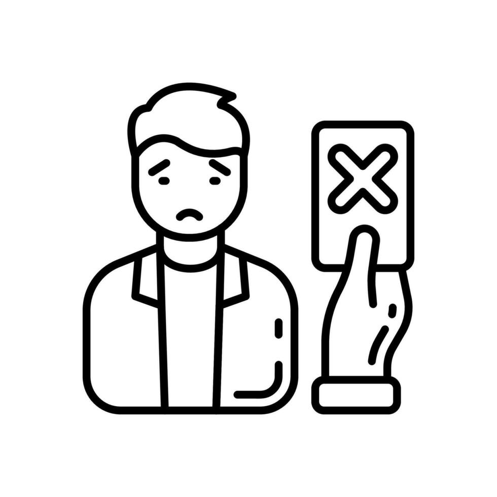 Disqualified icon in vector. Illustration vector