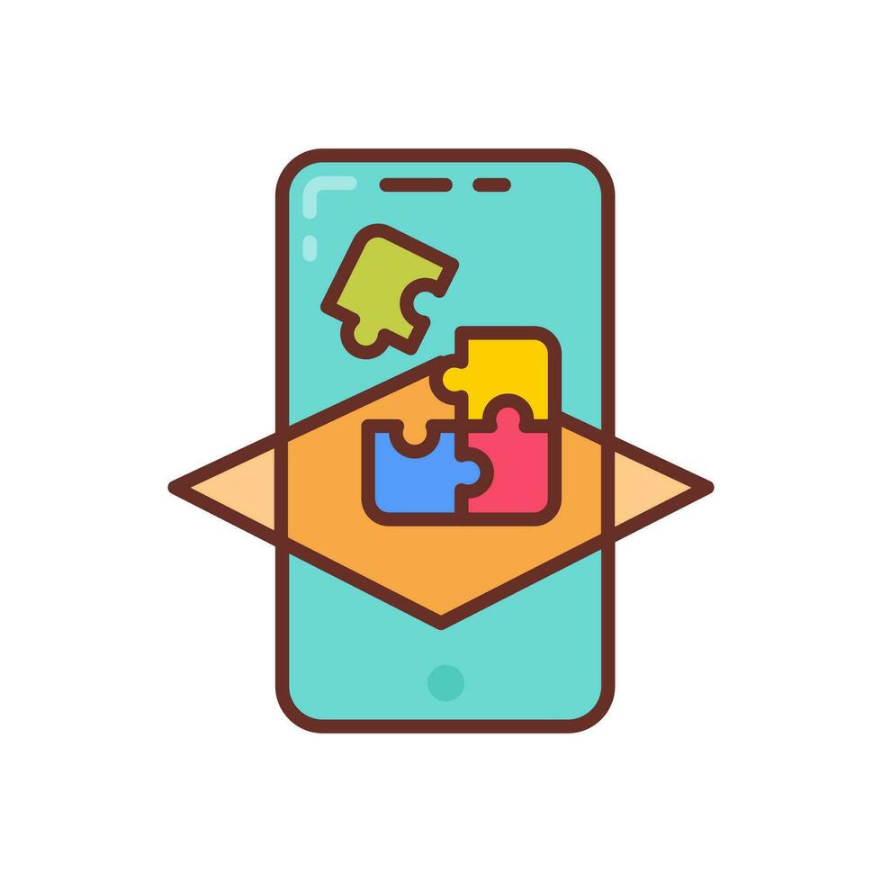 Augmented reality games icon in vector. Illustration vector