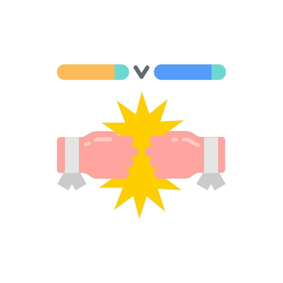 Fighting games icon in vector. Illustration vector