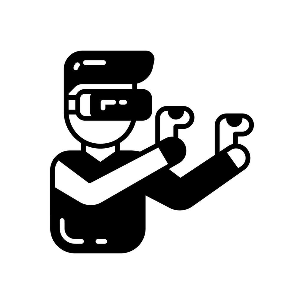 Virtual reality games icon in vector. Illustration vector