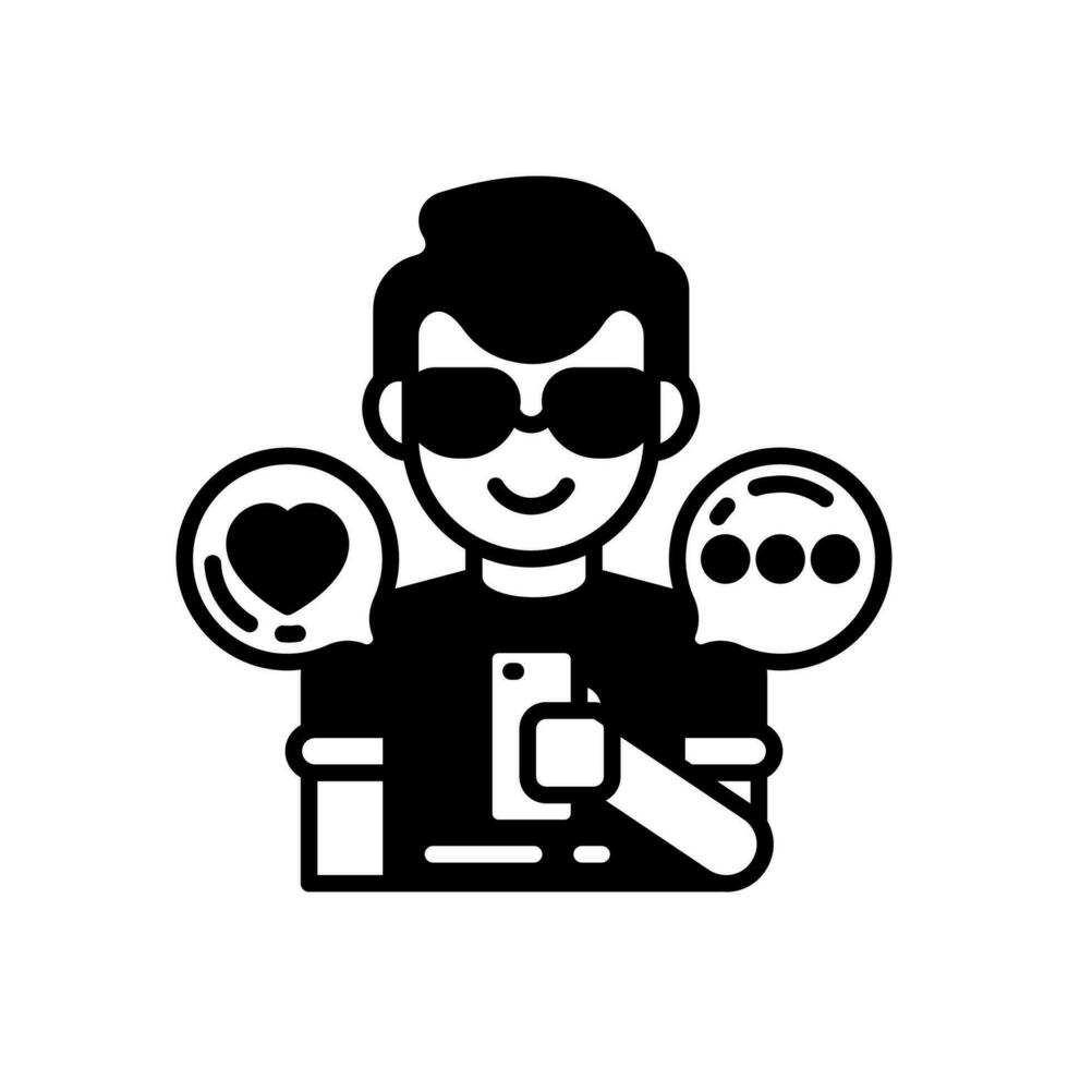 Esports influencer icon in vector. Illustration vector