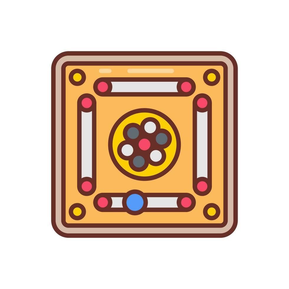 Carrom Board icon in vector. Illustration vector