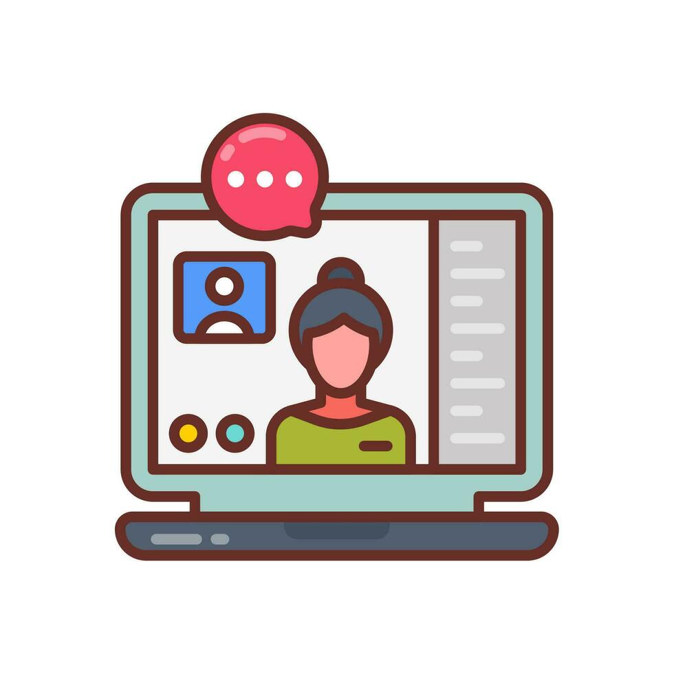 Online Discussion icon in vector. Illustration vector