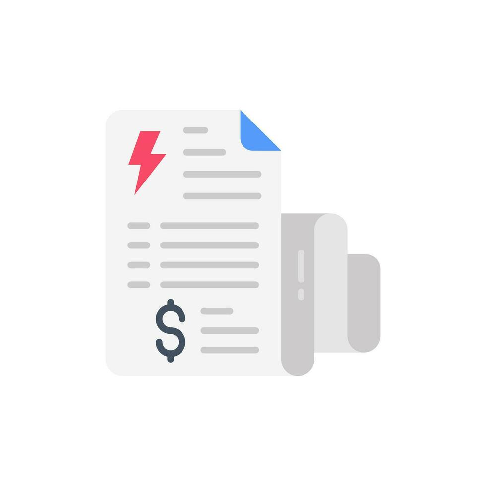 Electricity Bill icon in vector. Illustration vector