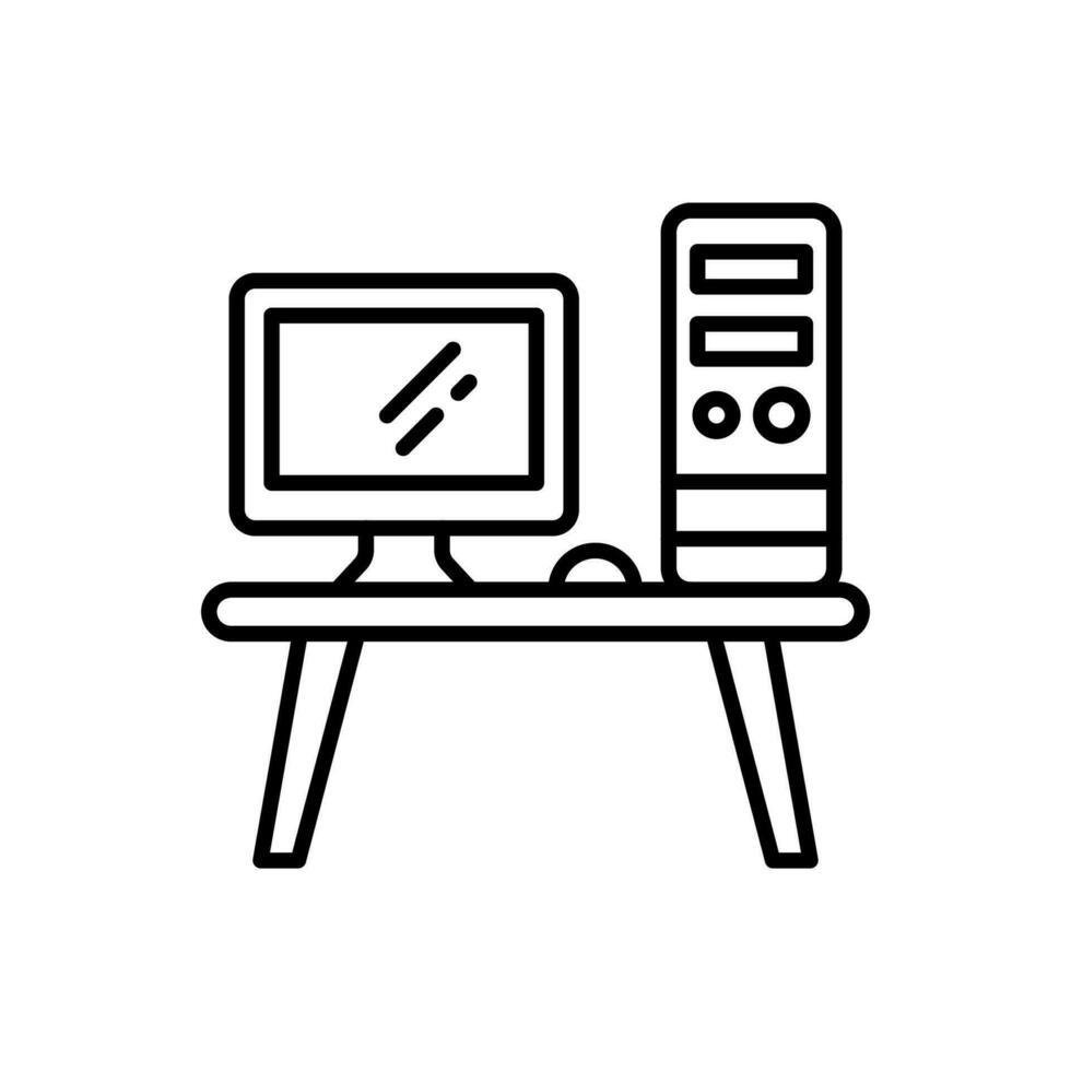 Workstation icon in vector. Illustration vector