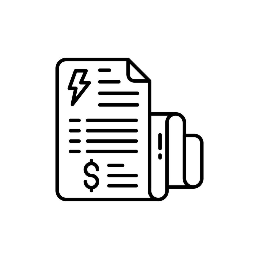 Electricity Bill icon in vector. Illustration vector