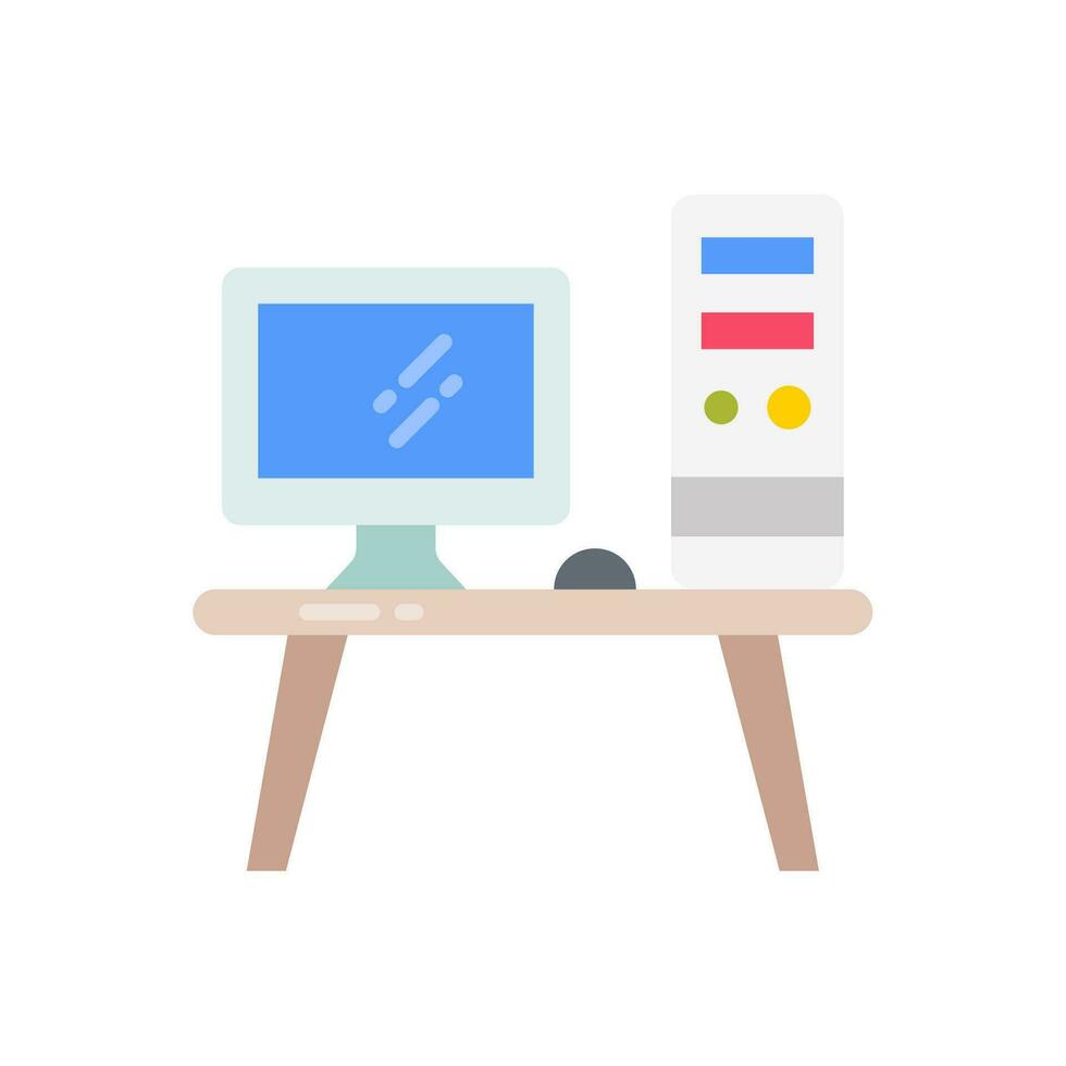 Workstation icon in vector. Illustration vector