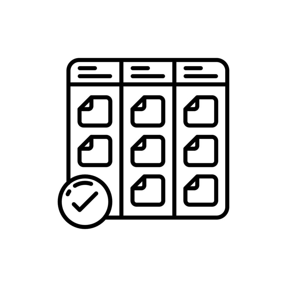 Kanban Board icon in vector. Illustration vector