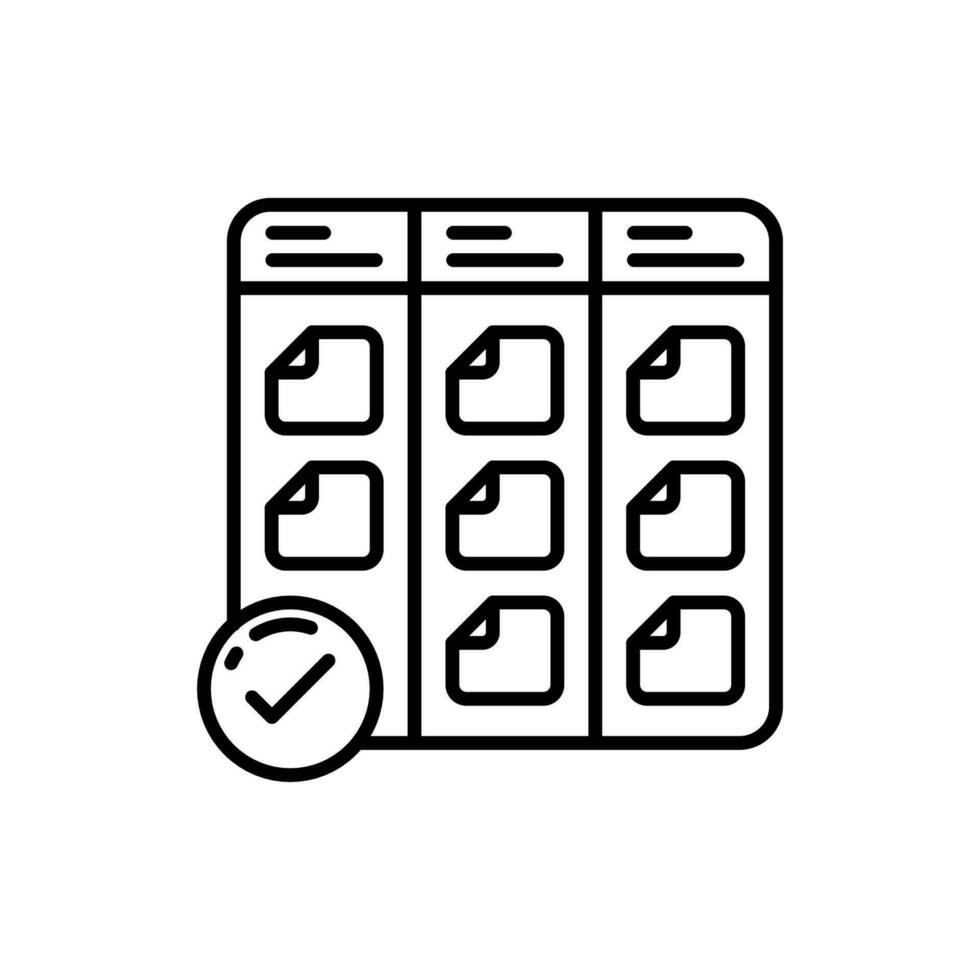 Kanban tablero icono en vector. ilustración vector