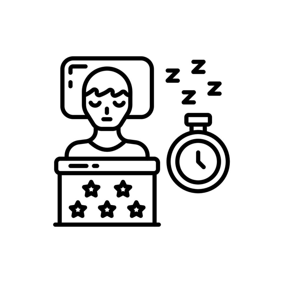 sano dormir calendario icono en vector. ilustración vector