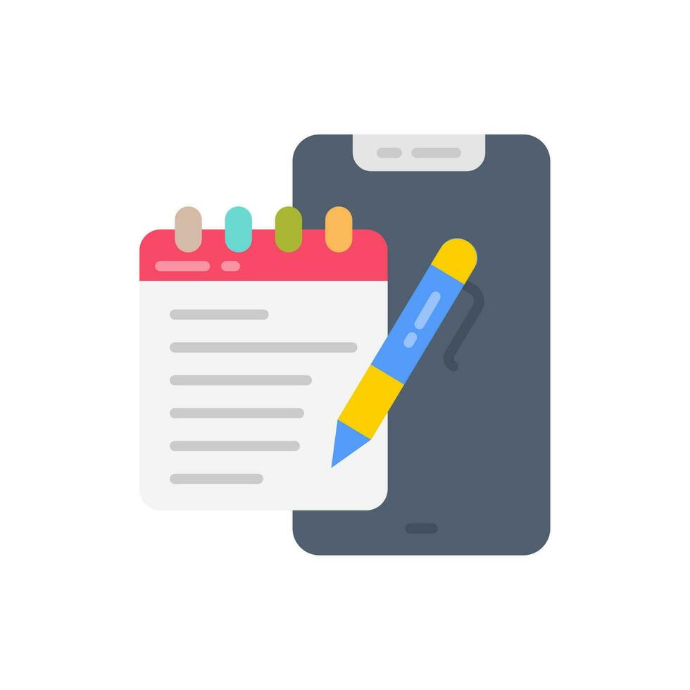 Note Taking App icon in vector. Illustration vector