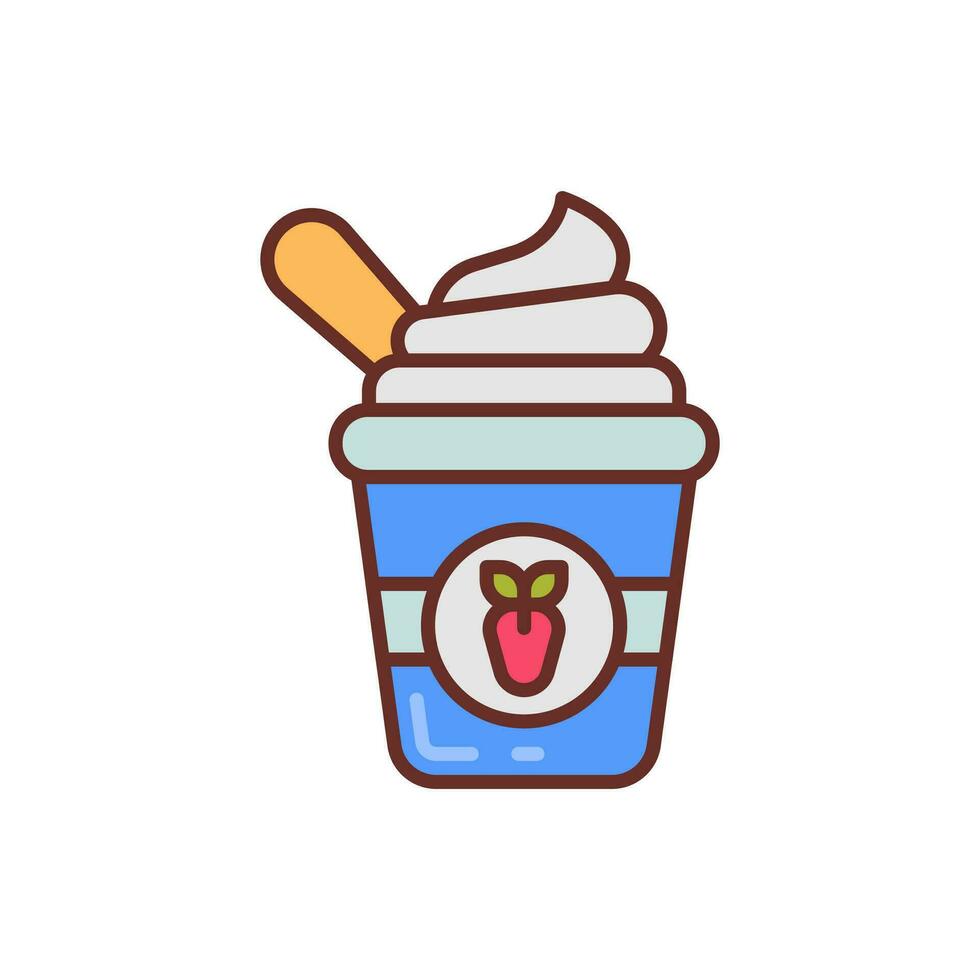 Yogurt icon in vector. Illustration vector