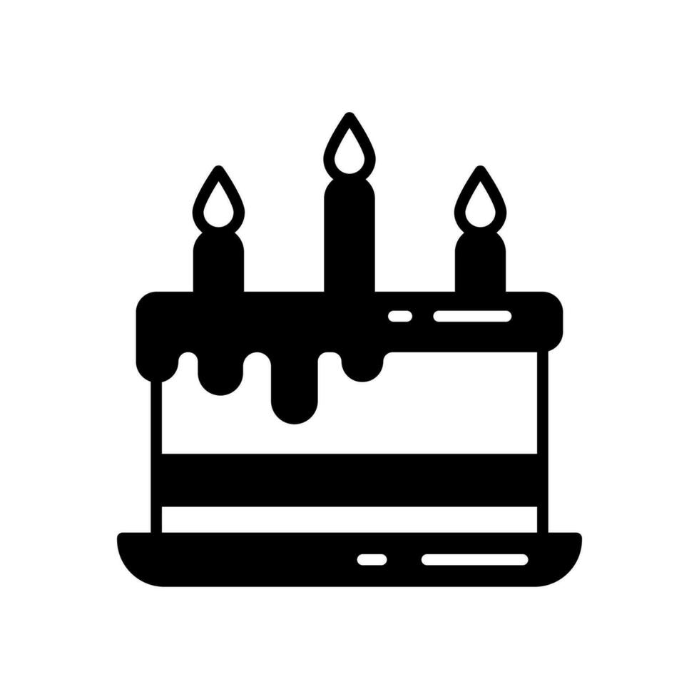 Cake icon in vector. Illustration vector